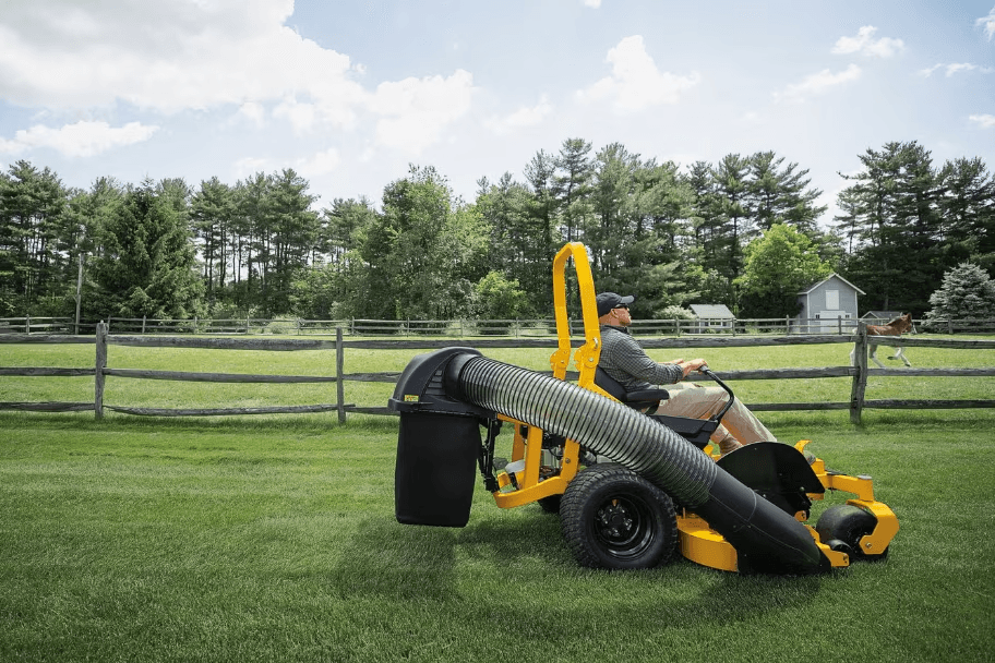 Cub Cadet zero turn mower with grass bagger system