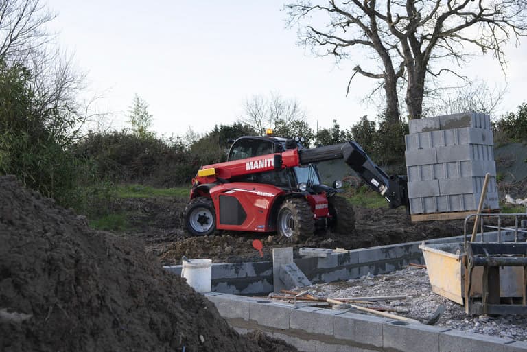 Telehandler at a construction site